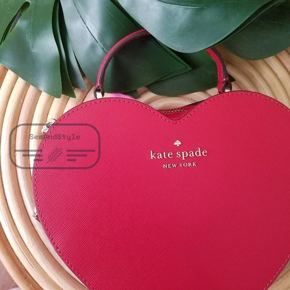 ♥️ Kate Spade NWT New York Crossbody Red Love Shack Heart Purse Valentine - Picture 12 of 16